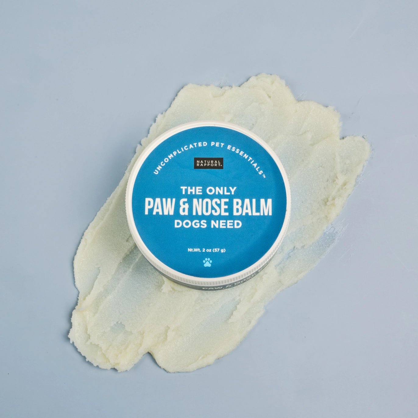 Paw balm and nose balm, safe non-toxic formula, fragrance-free, lick-safe to hydrate and soothe pets effectively