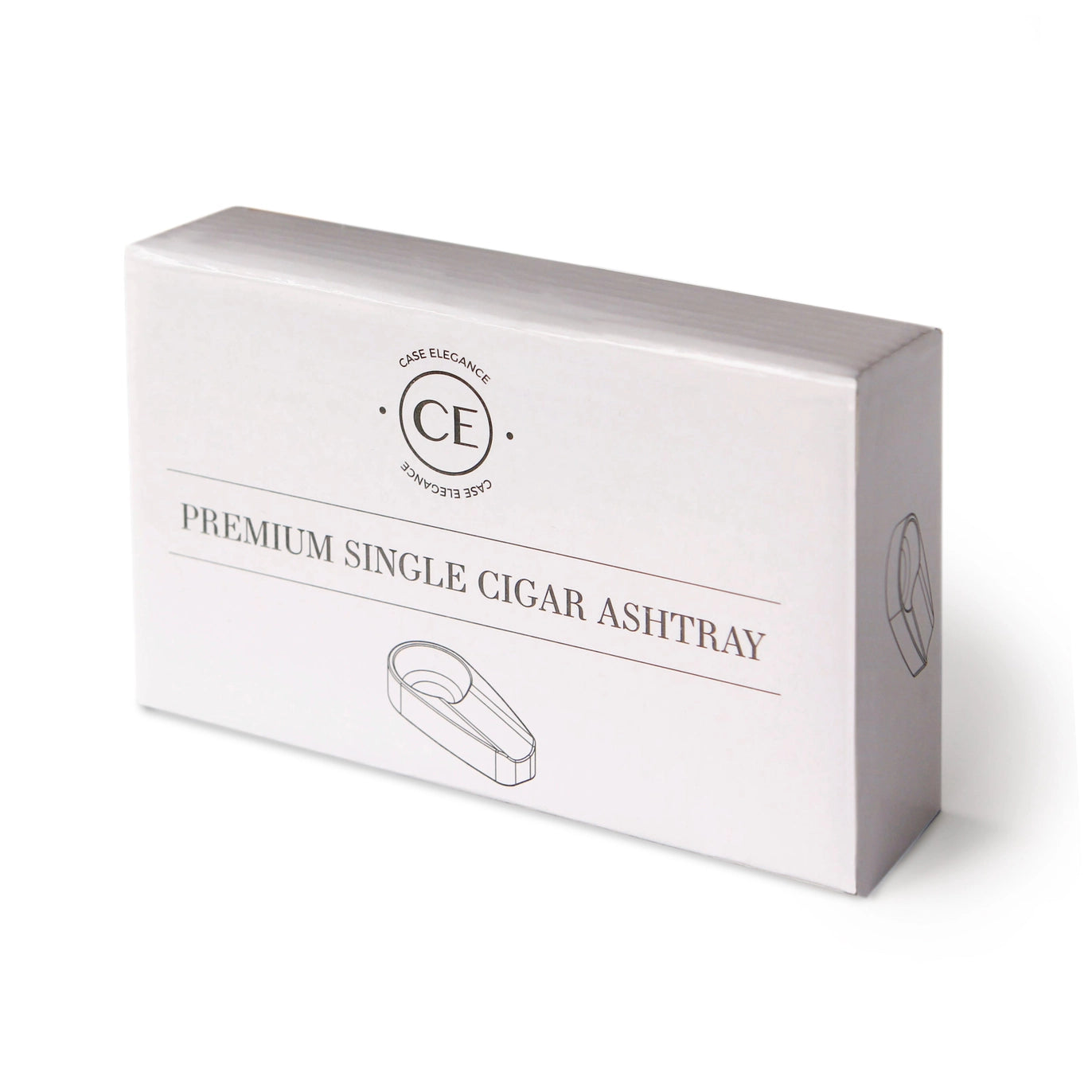 Black and gold ceramic cigar ashtray, single luxury ashtray for cigars by Fable & Feather