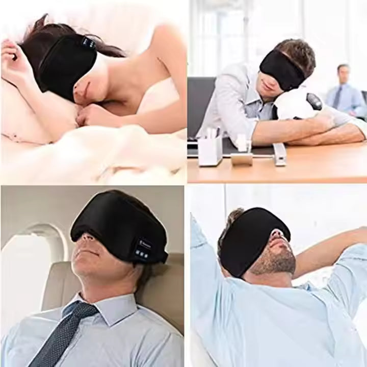 Bluetooth blackout eye mask with wireless audio, a modern luxury sleep accessory for peaceful rest