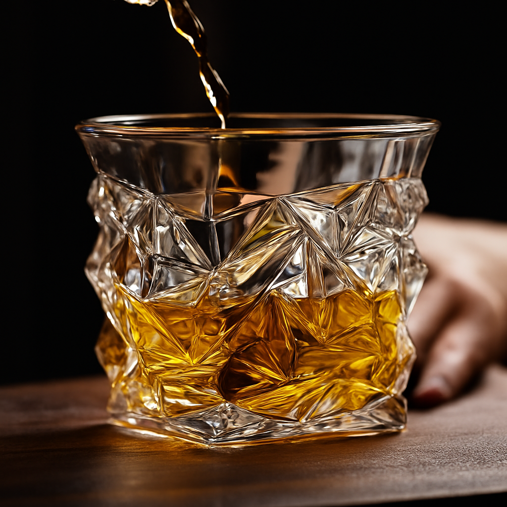 Diamond-Cut Rock Glass – 11oz Heavy Weighted.