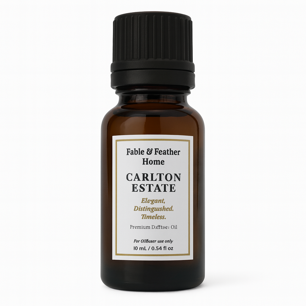 Ritz Carlton inspired citrus and amber home fragrance bottle