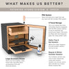 The Luca Humidor Cabinet – Black Ash & Gold.