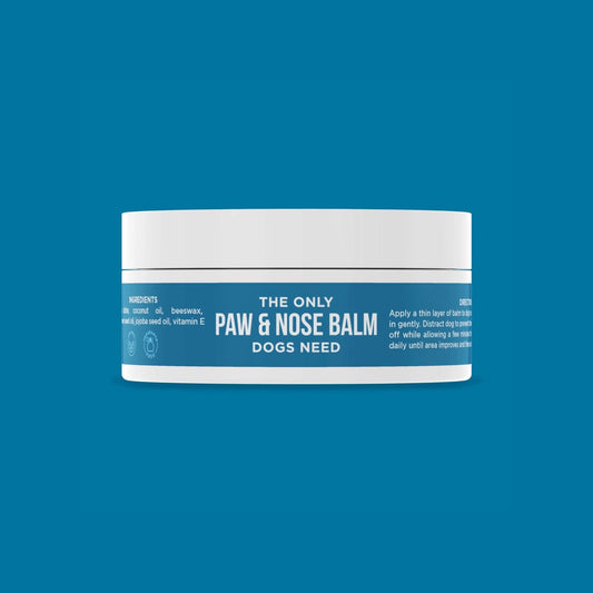 Paw balm and nose balm, safe non-toxic formula, fragrance-free, lick-safe to hydrate and soothe pets effectively