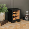 The Luca Humidor Cabinet – Black Ash & Gold.