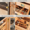 The Luca Humidor Cabinet – Black Ash & Gold.