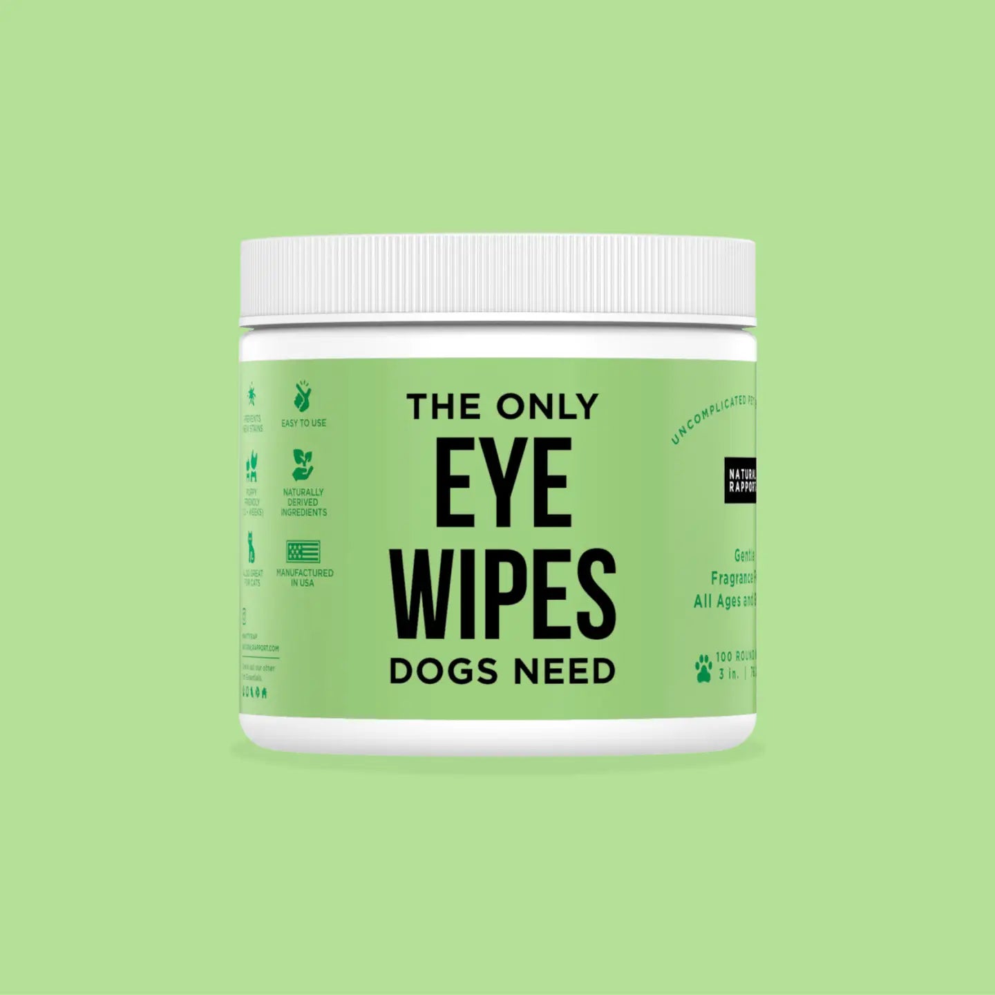 Eye Wipes by Natural Rapport for gentle and effective cleansing of sensitive eyes