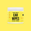 Natural ear wipes that are alcohol free, moisturize and soothe for gentle and effective ear care