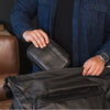Luxury Italian leather cigar travel case Flint, portable men's travel holder, premium luxury cigar accessories