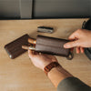 Premium 3 Cigar Travel Case - Cocoa Brown.