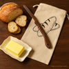 Cotton bread bag for round loaves with drawstring, eco-friendly storage.
