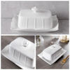 Elegant French vintage butter keeper crock, ceramic rustic kitchenware, farmhouse style butter holder