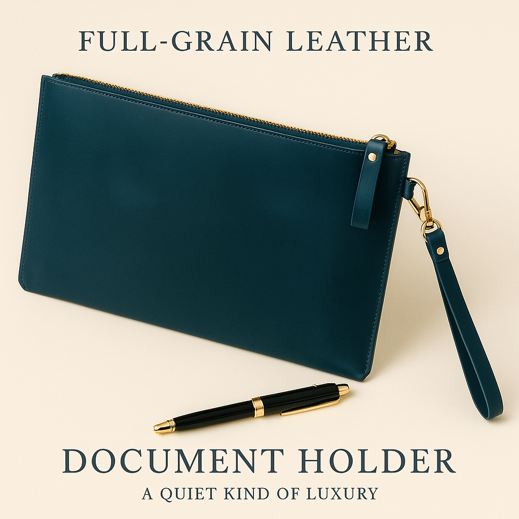 Full-Grain Leather Document Holder.