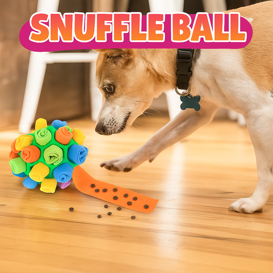 Snuffle Ball Dog Toy – Interactive Puzzle Feeder.