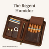 Premium travel cigar humidor, airtight portable case for luxury storage - The Regent humidor