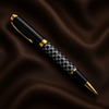 Luxury black and gold roller pen, executive heavy metal gel pen, premium gift writing instrument