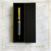 Luxury black and gold roller pen, executive heavy metal gel pen, premium gift writing instrument