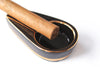 Black and gold ceramic cigar ashtray, single luxury ashtray for cigars by Fable & Feather