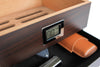 Renzo luxury glass-top cedar humidor with hygrometer - premium cigar storage box for aficionados