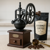 Vintage coffee grinder manual cast iron grinder hand-crank burr for rustic slow brew and barista accessories