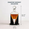 Diamond-Cut Crystal Decanter with Wood Base.
