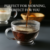 Embossed glass iced coffee cup – Fable & Feather Home