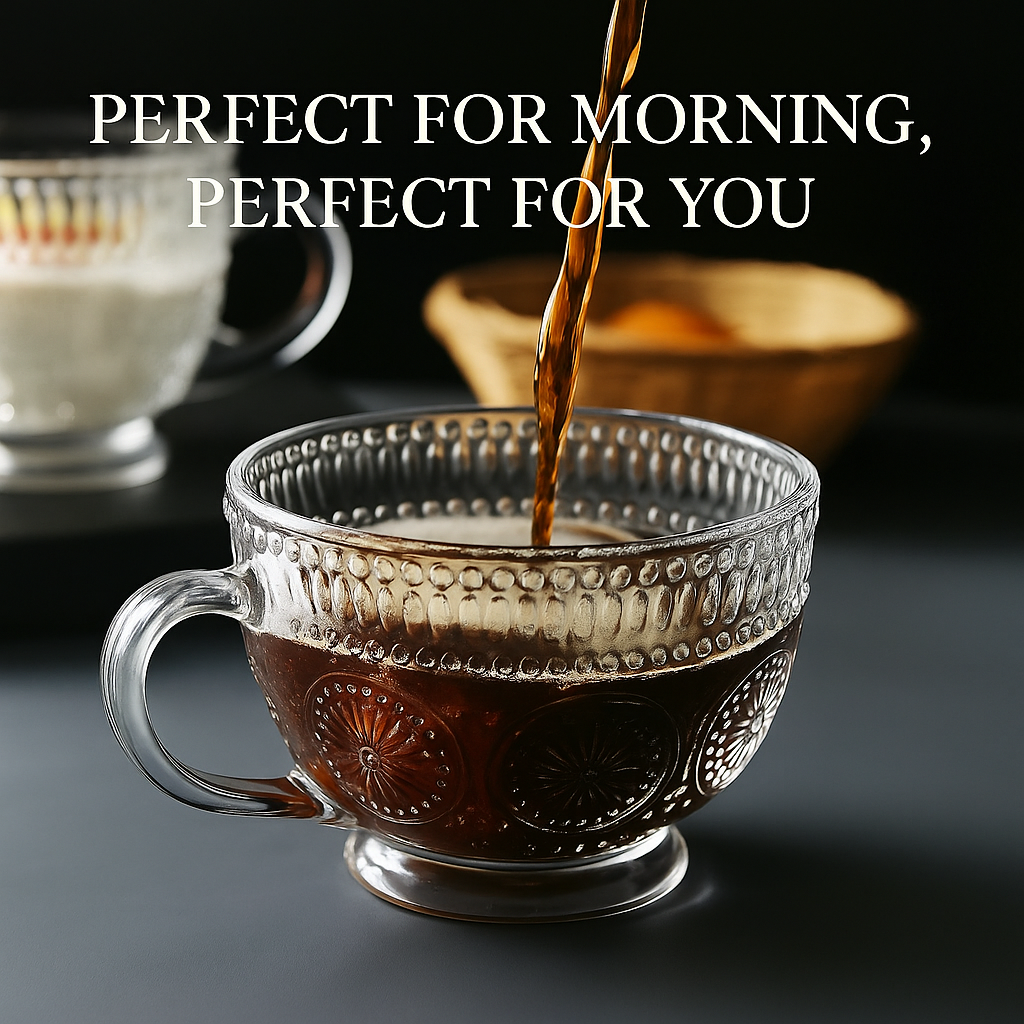 Embossed glass iced coffee cup – Fable & Feather Home