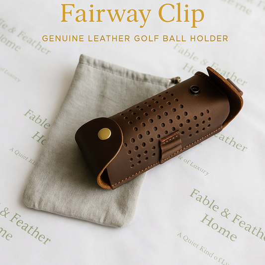The Fairway Clip – Leather Golf Ball & Tee Holder.