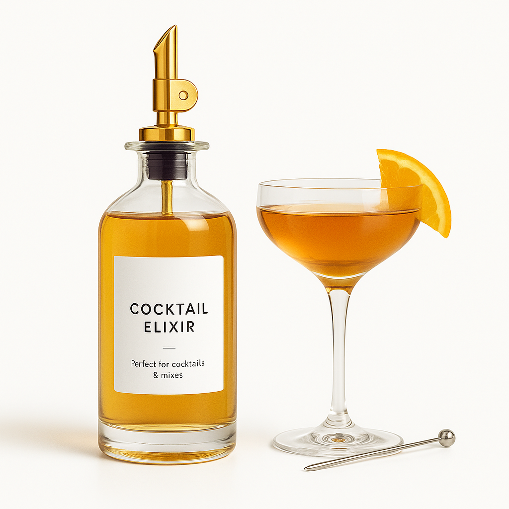 Gold spout dispenser used for cocktail and kitchen pouring