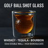 Golf whiskey glass with golf ball design - perfect whiskey gift for golf lovers and golf-themed barware