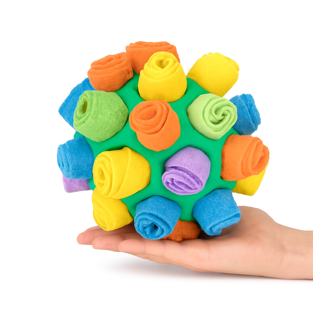 Snuffle Ball Dog Toy – Interactive Puzzle Feeder.