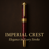 Luxury Red and Gold Rollerball Pen – Imperial Crest.