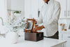 Renzo luxury glass-top cedar humidor with hygrometer - premium cigar storage box for aficionados
