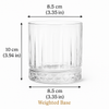Luxury diamond base whiskey glass, 360ml old-fashioned tumbler for bourbon and cocktail enthusiasts