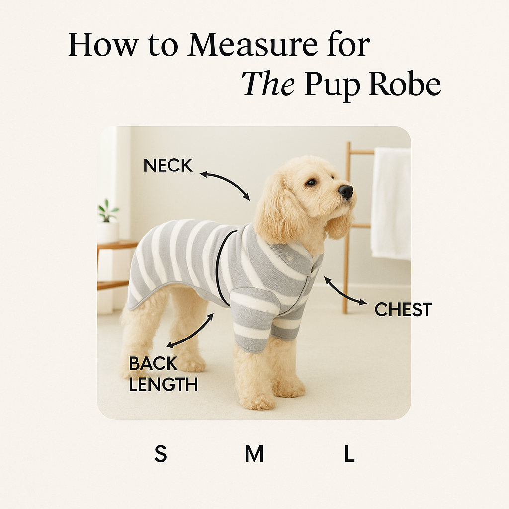 Post-bath dog robe for small to medium dogs — Fable & Feather Home
