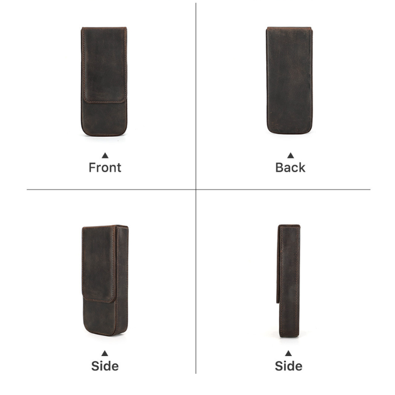 The Wexford Leather Pen & Pencil Case – 3 Slot with Removable Tray.