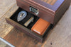 Renzo luxury glass-top cedar humidor with hygrometer - premium cigar storage box for aficionados