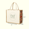 British Market Tote Union Jack edition, eco-friendly reusable jute cotton bag for shopping