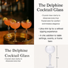 Delphine elegant cocktail glass collection featuring coupe and martini glasses perfect for luxury bar cart glassware