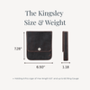 Kingsley Leather Travel Humidor: Vintage crazy horse leather cigar case for 6 cigars with suede lining and snap closure