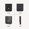 Kingsley Leather Travel Humidor: Vintage crazy horse leather cigar case for 6 cigars with suede lining and snap closure