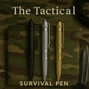Tactical survival pen with tungsten glass breaker and clip