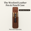 The Wexford Leather Pen & Pencil Case – 3 Slot with Removable Tray.