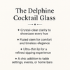 Delphine elegant cocktail glass collection featuring coupe and martini glasses perfect for luxury bar cart glassware