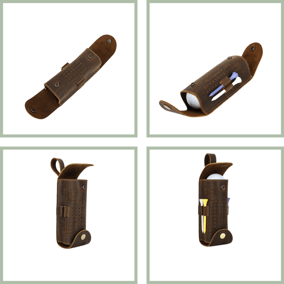 The Fairway Clip – Leather Golf Ball & Tee Holder.