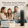 Veloura luxury LED scent diffuser black with remote control, modern waterless fragrance diffuser for elegant home ambiance