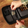 Luxury Italian leather cigar travel case Flint, portable men's travel holder, premium luxury cigar accessories