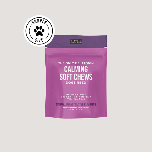 Natural calming pet chews designed to soothe and relax your furry companion effectively.