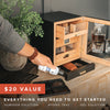 The Luca Humidor Cabinet – Black Ash & Gold.