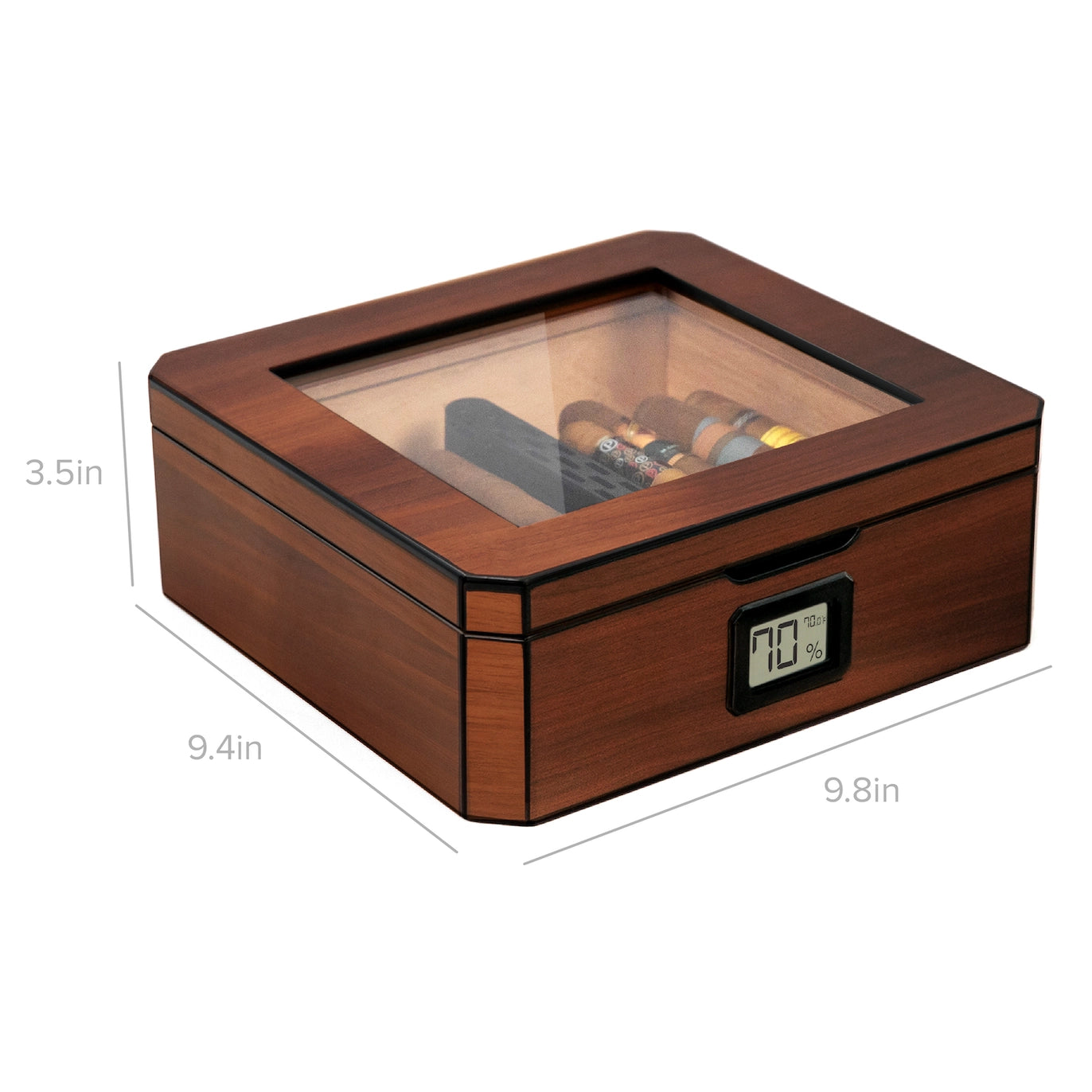 The MAG Desktop Humidor – Walnut Finish.