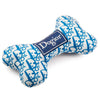 Blue Dogior Bone luxury squeaky dog toy, stylish designer-inspired pet accessory for fashionable dogs